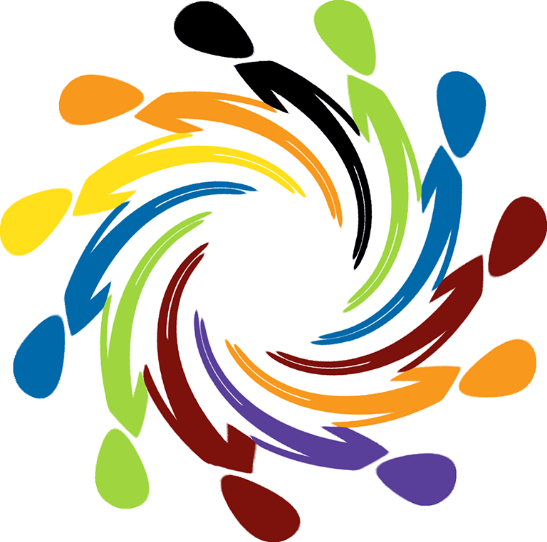 Our diversity logo is a circular swirl of "stick" people in many colors joining hands.