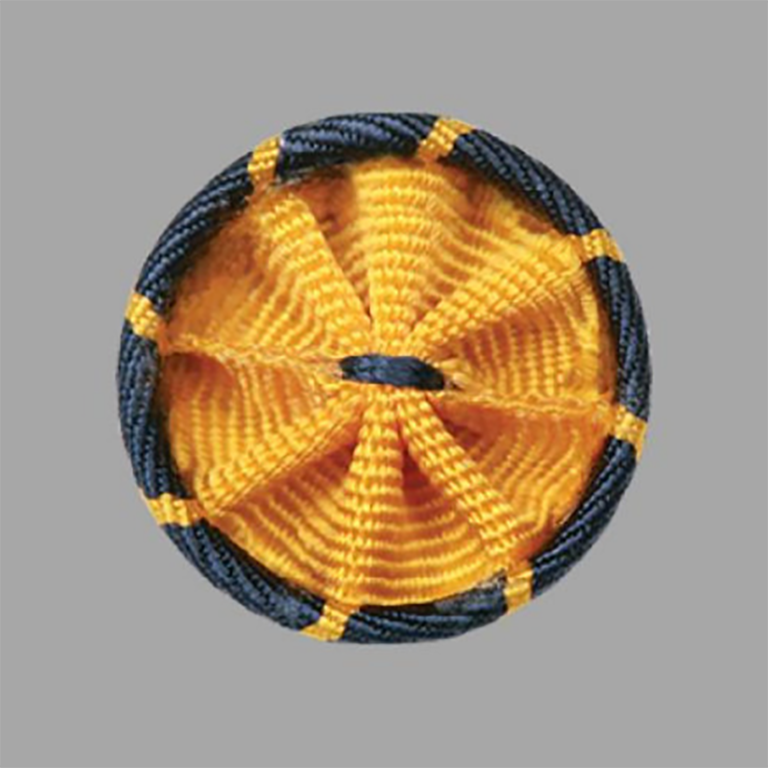 Rosette pin with its gold and blue colors to signify science and engineering--worn by fellows of the American Association for the Advancement of Science.