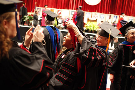 Ellen Ketterson at a graduation