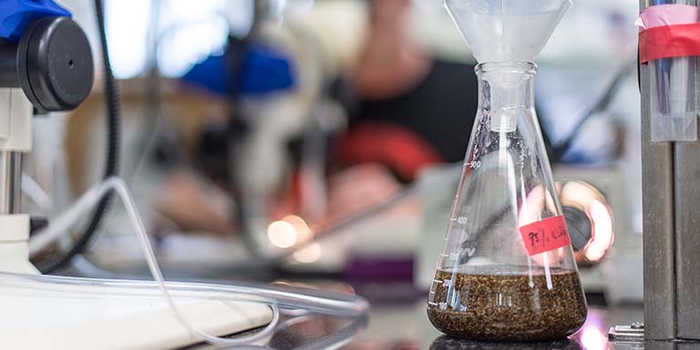 a test tube of material